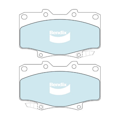 Set of 4 Bendix HD Front Disc Brake Pads for Toyota Landcruiser 80 Series (1990–1998)