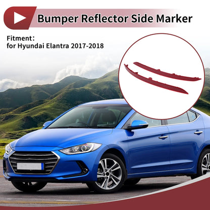 1 Pair Rear Bumper Reflectors for Hyundai Elantra (2017–2018) No. 92405F2000