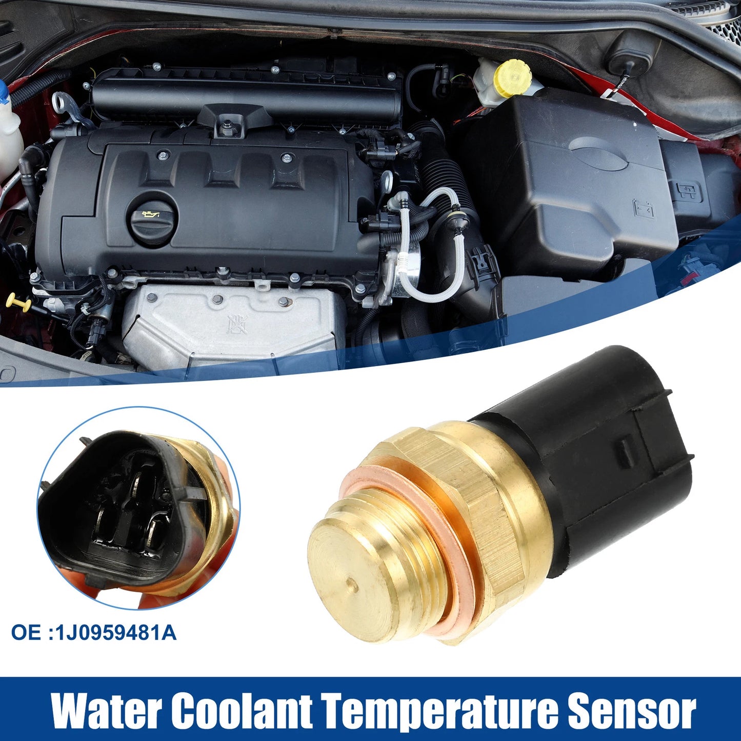 Engine Coolant Water Temperature Sensor for Audi A3 (2003–2013) No. 1J0959481A