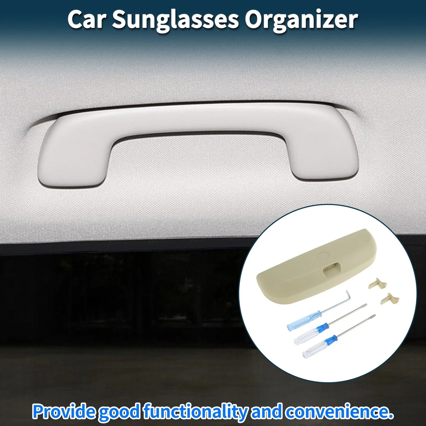 Sunglasses Case for BMW X1 U11 iX1 (2022-2024) Eyeglasses Holder Beige