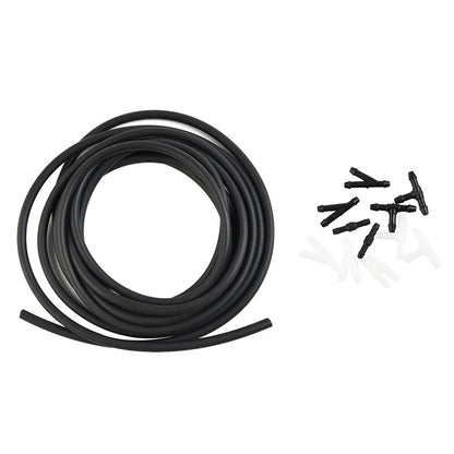 Windshield Wiper Washer Nozzle Hose Kit 4m 12 Connector Black/White