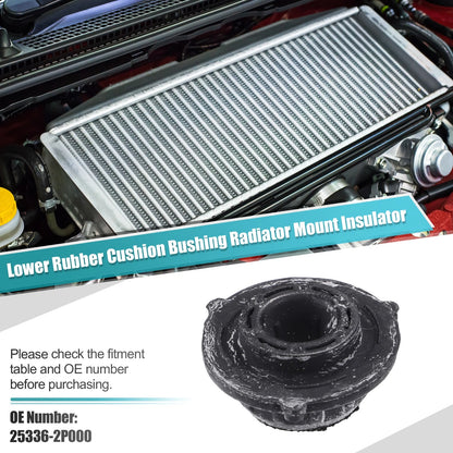 2X Lower Rubber Cushion Radiator Mount Insulator for Kia Sorento (2011–2015)