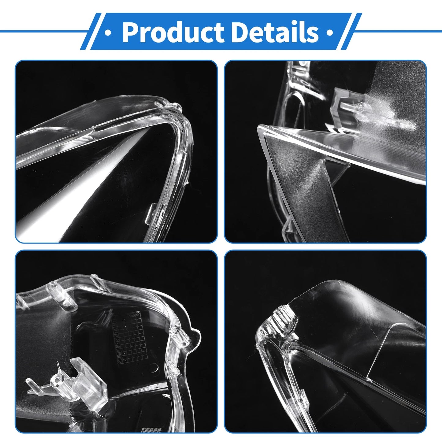1 Pcs Front Left Headlight Lens Cover for Mazda 6 (2016–2019) PC Clear