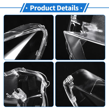 1 Pcs Front Left Headlight Lens Cover for Mazda 6 (2016–2019) PC Clear