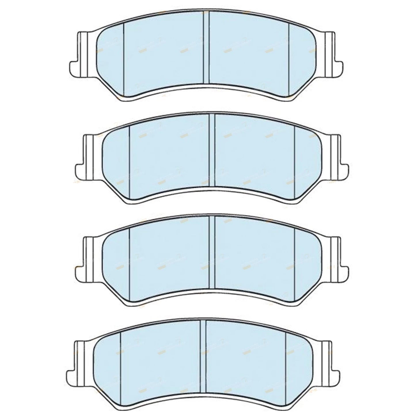 Set of 4 Bendix Rear Disc Brake Pads for Falcon Fairlane Fairmont LTD (2005–2014)