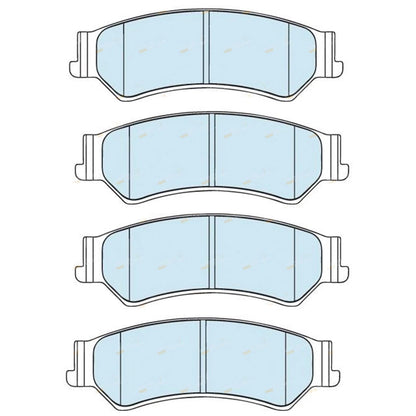 Set of 4 Bendix Rear Disc Brake Pads for Falcon Fairlane Fairmont LTD (2005–2014)