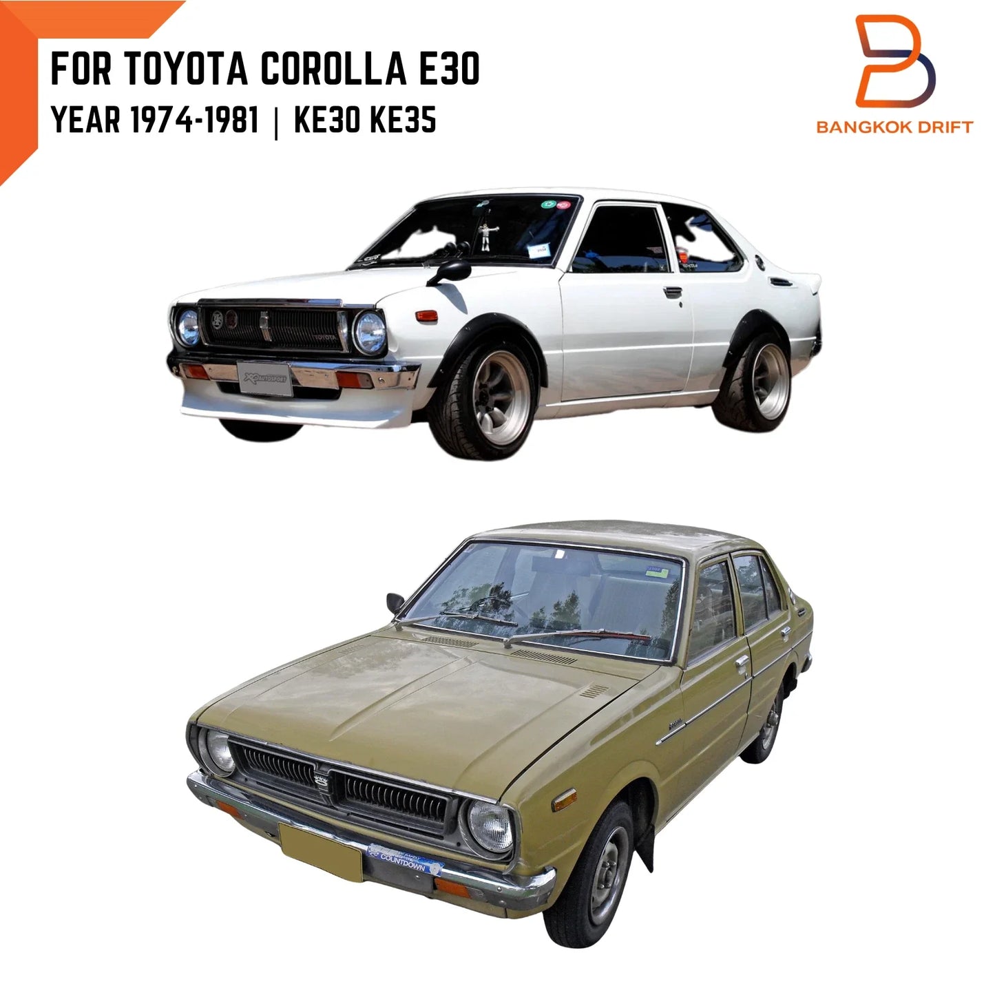 Rear License Plate Light Lamps for Toyota Corolla KE30 KE35 (1974-1981)