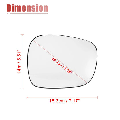 Right Side Heated Mirror Glass with Backing Plate for BMW X3