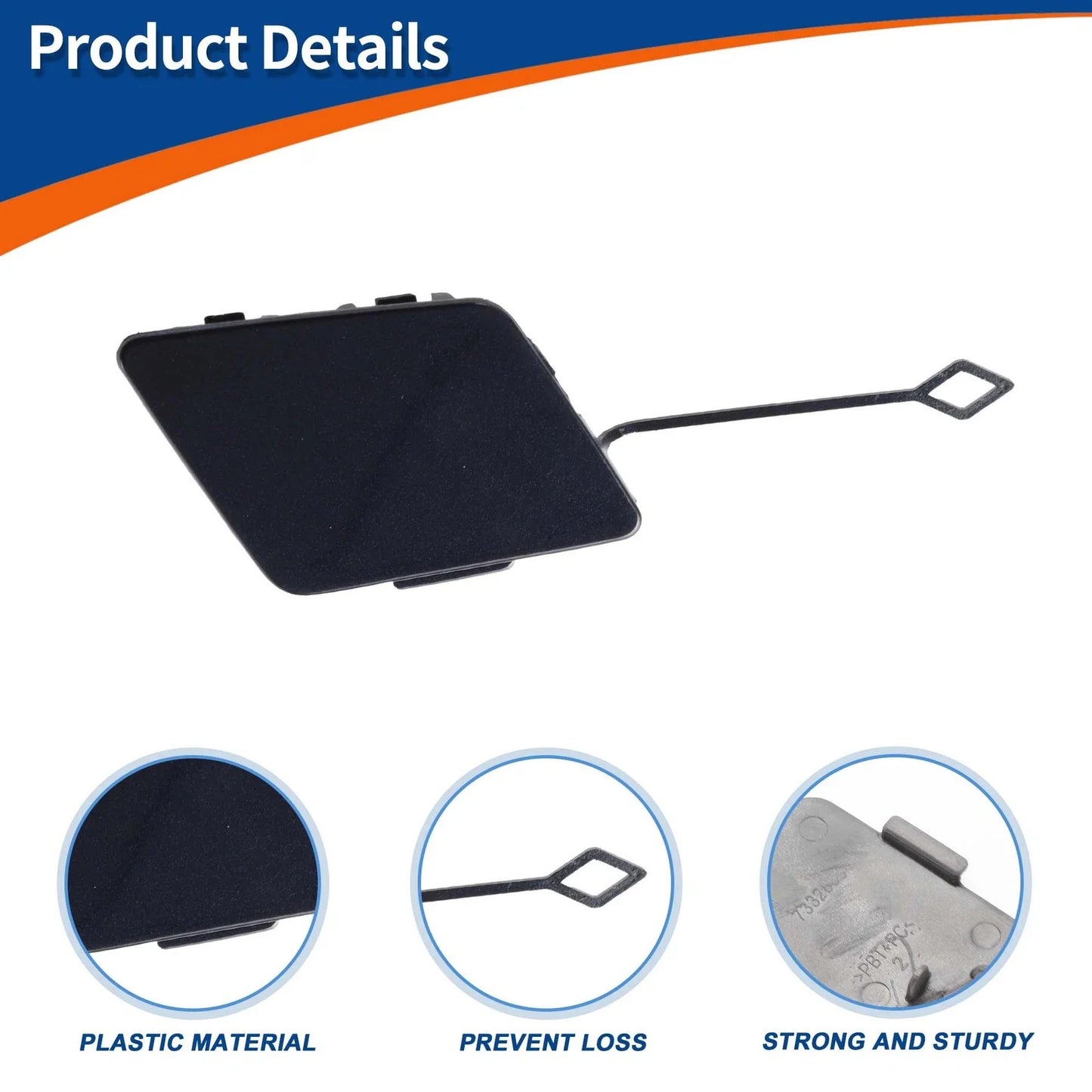 Tow Hook Cover Cap Front Right for BMW Jewelry Blue