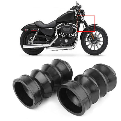 39mm Fork Rubber Gaiters for Harley Iron 883, Sportster 1200 (2004-2023)