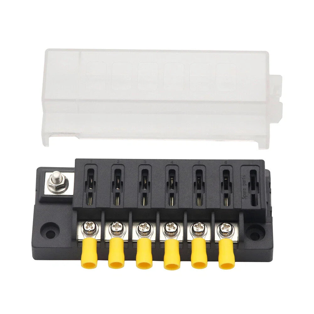6-Way Compact Fuse Box 32V DC 300A for Universal Applications