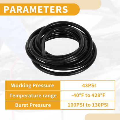 10FT 3/16" Silicone Vacuum Tubing Hose for Air and Water (ID 4mm, Thickness 2mm)