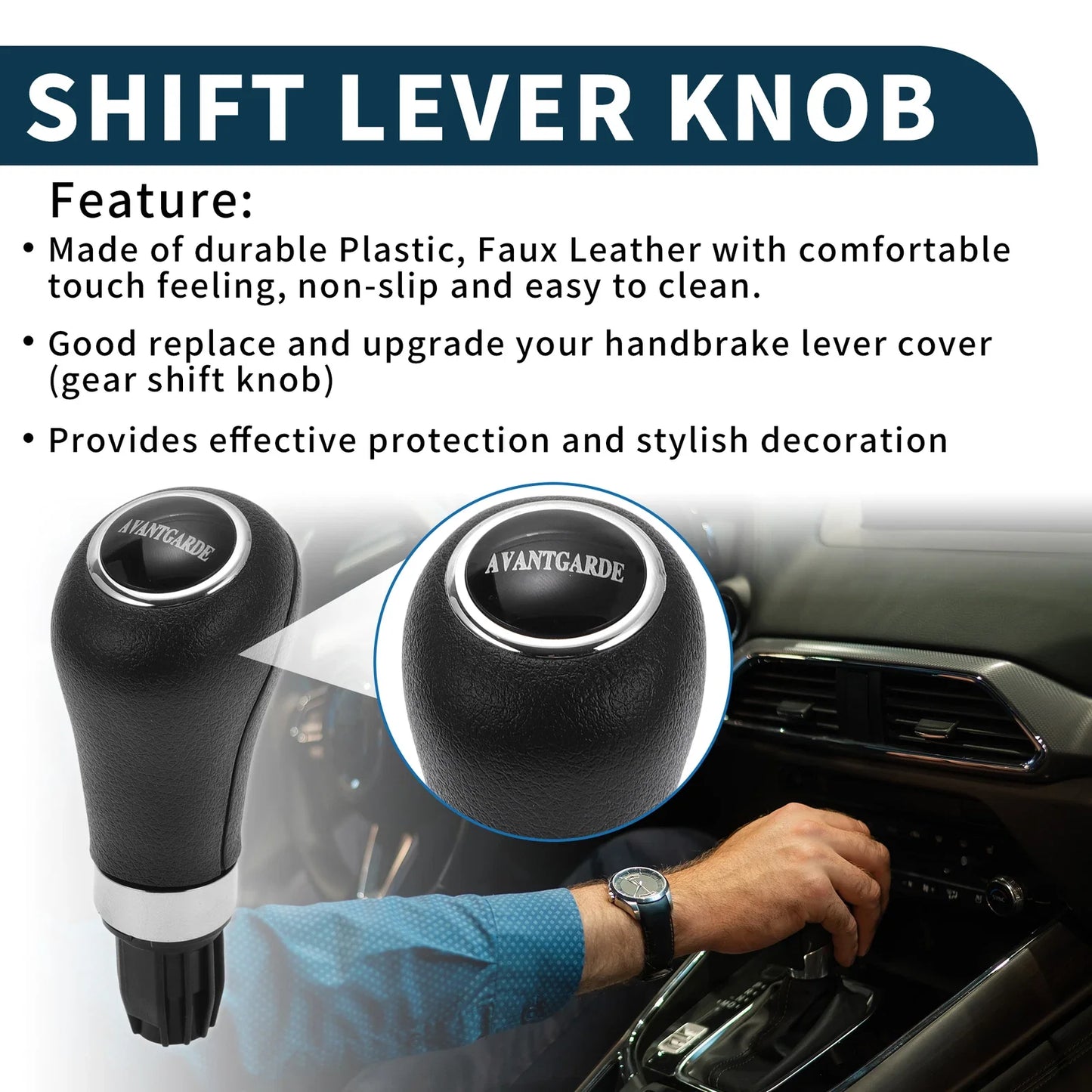Automatic Gear Shift Knob for Mercedes-Benz E-Class (2009-2016) Black Plastic