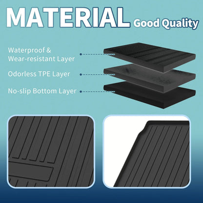 Flat Face Cargo Liner Rear Trunk Mat for Honda CR-V 2023-2025 5 Seat TPE 1 x