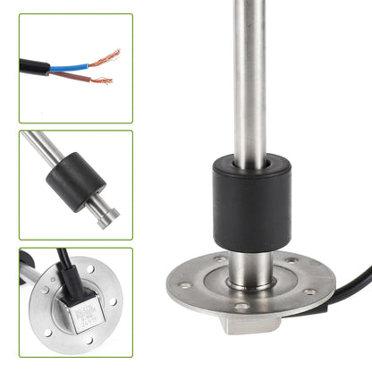 Fuel Sending Unit and Gauge Kit 0-190 Ohm for Boat Car Vehicle (0-190)