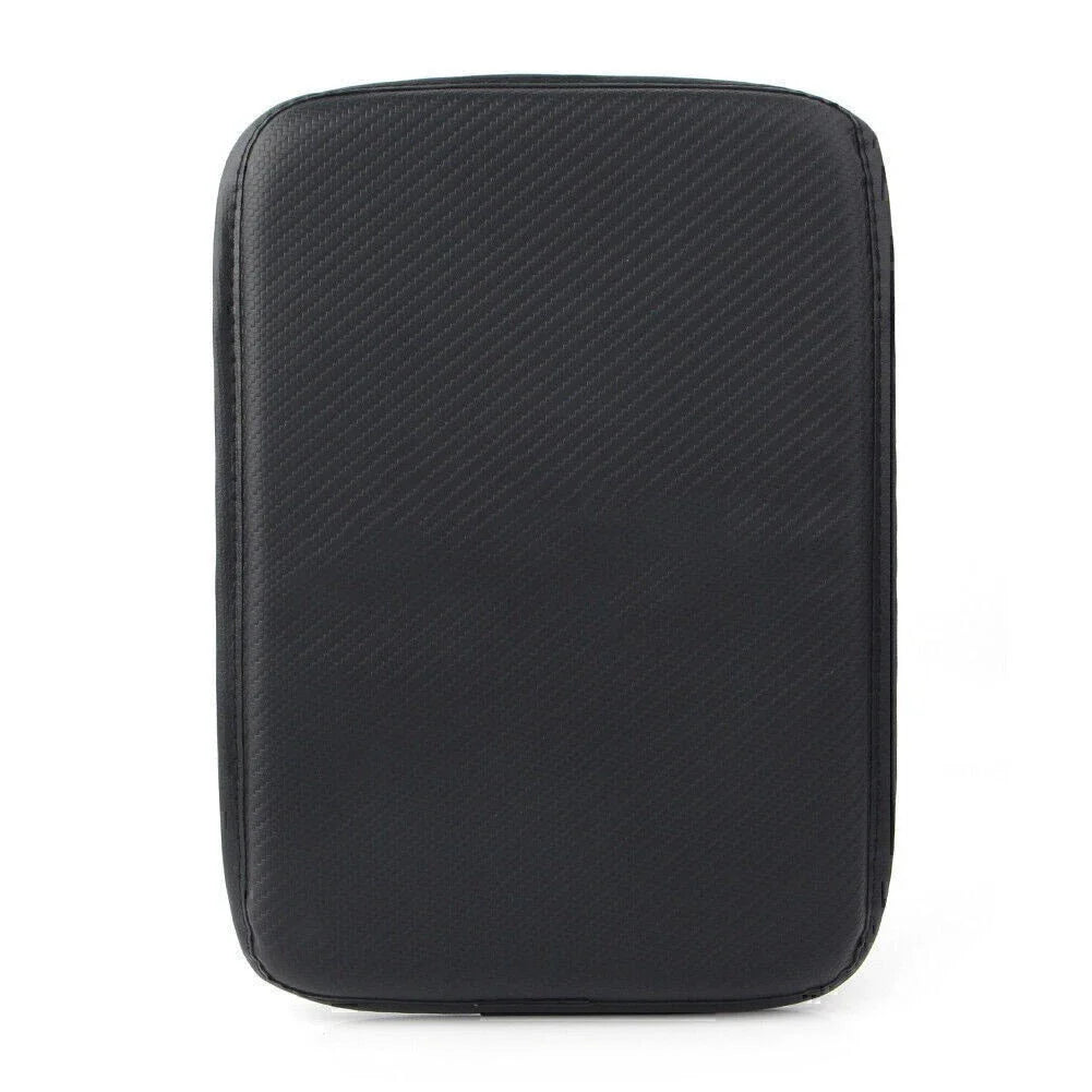 Carbon Fiber Center Console Armrest Cushion Mat Cover for Car