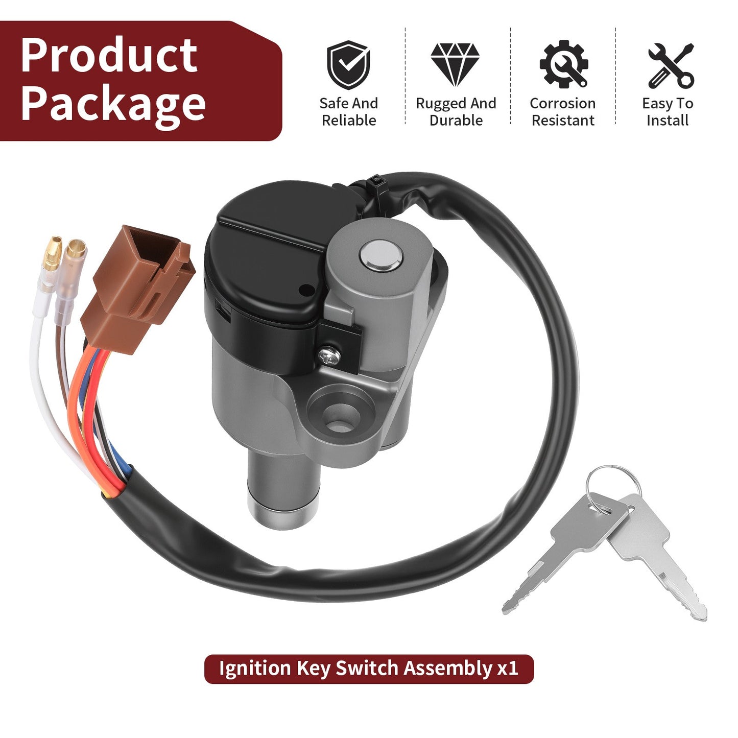 Ignition Key Switch Assembly for Kawasaki Vulcan 700 750 (1985–2006)