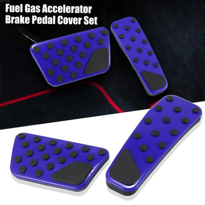 Blue Brake Gas Accelerator Pedal Cover Set for Dodge Charger (2009-2019)