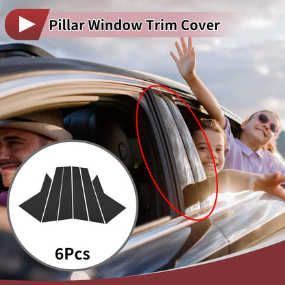 Door Pillar Window Trim for Hyundai Sonata 2020-2023 Black Trim