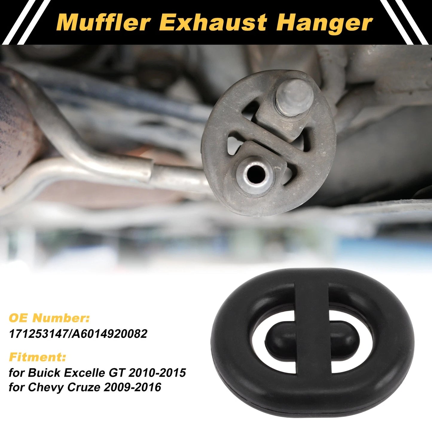 Muffler Exhaust Hanger for Buick Excelle GT (2004–2009) No.171253147 Black 1 Pc