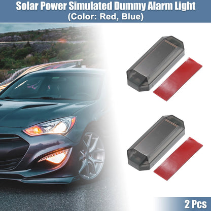 2X Solar Alarm Light for Car (Red Blue)