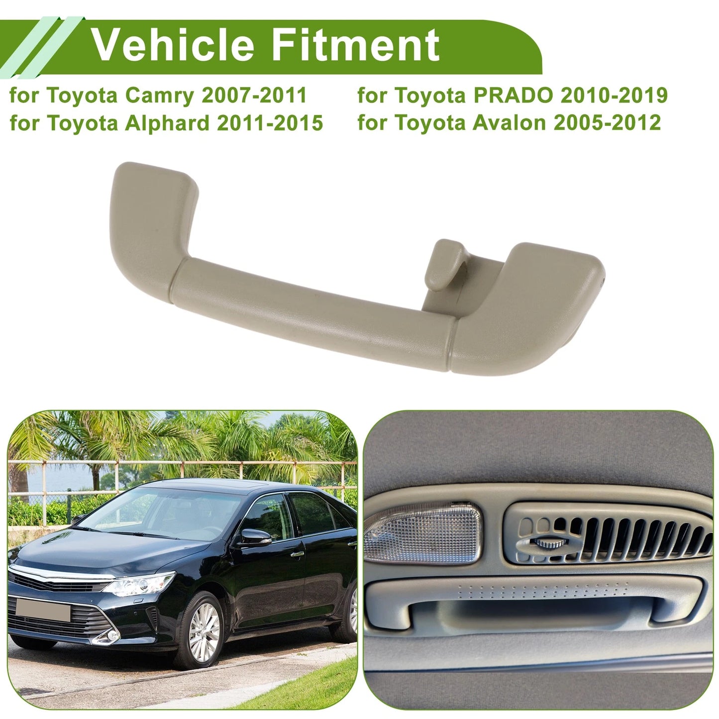 1Pc A Pillar Grab Handle for Toyota Camry (2007–2011) ABS Beige