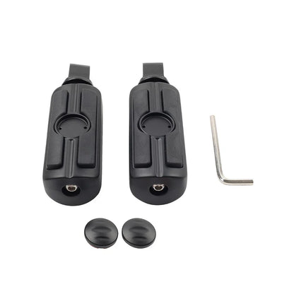 Rear Passenger Foot Pegs for Harley Softail Deluxe Fat Bob (2018-2023) Black