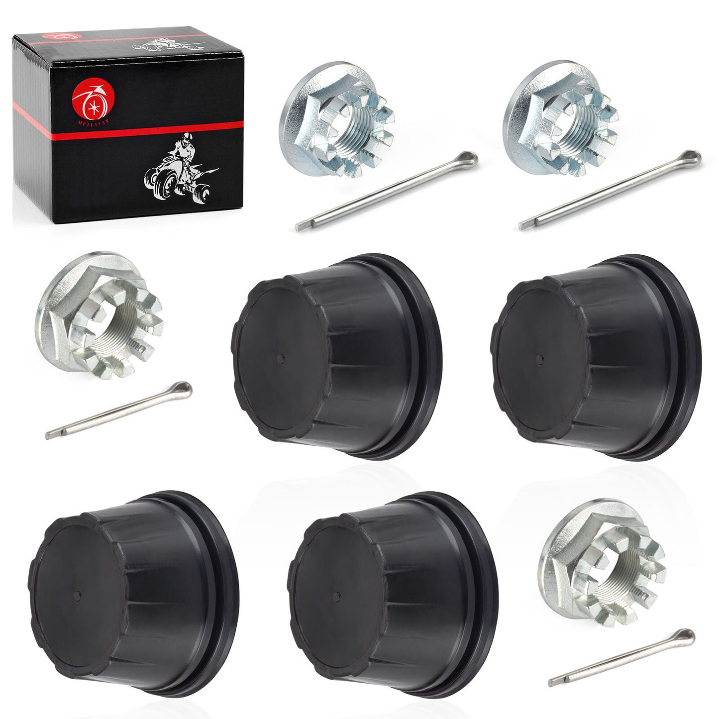 Set of 2 Front Rear Wheel Center Caps for Honda Rancher 350 (2000–2006)