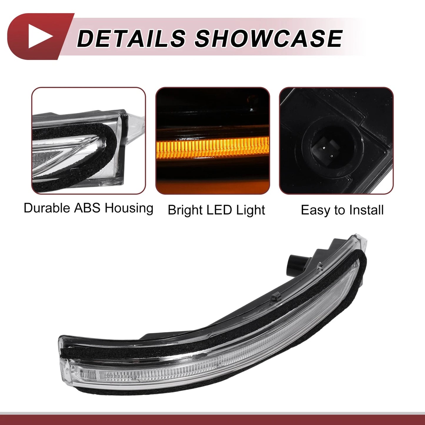 Front Left LED Mirror Turn Signal Light for Kia Optima (2017–2020) No. 87613D4000
