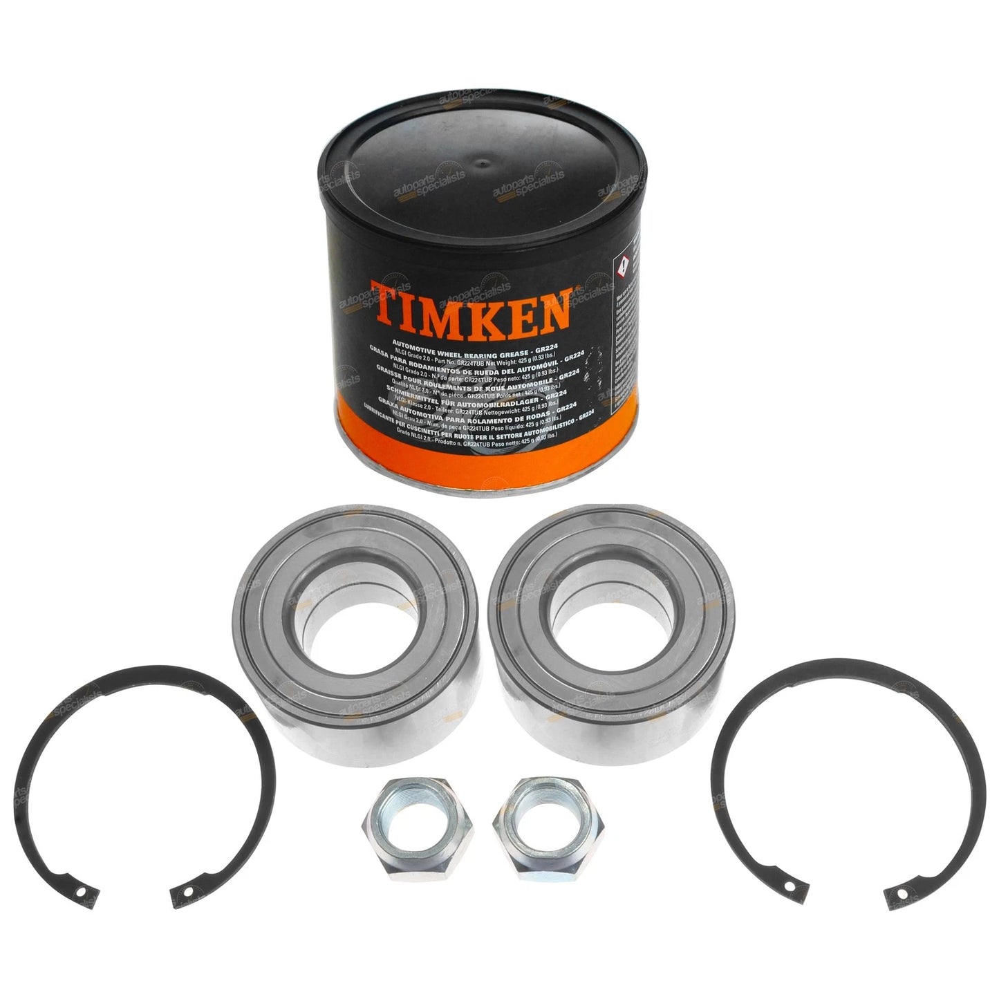 2X Front Wheel Bearing Kits with Grease for Lancer CH (2003–2008)