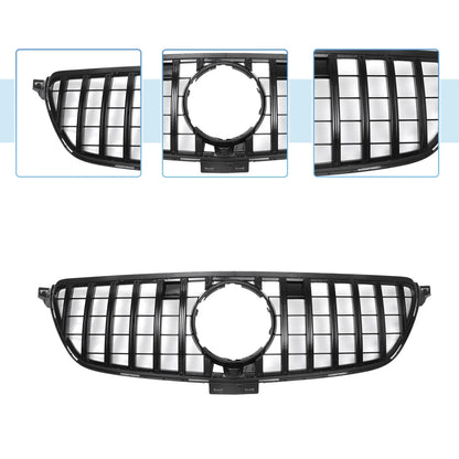 Front Upper Bumper Grille for Mercedes-Benz GLE 2015-2019 Black Grills