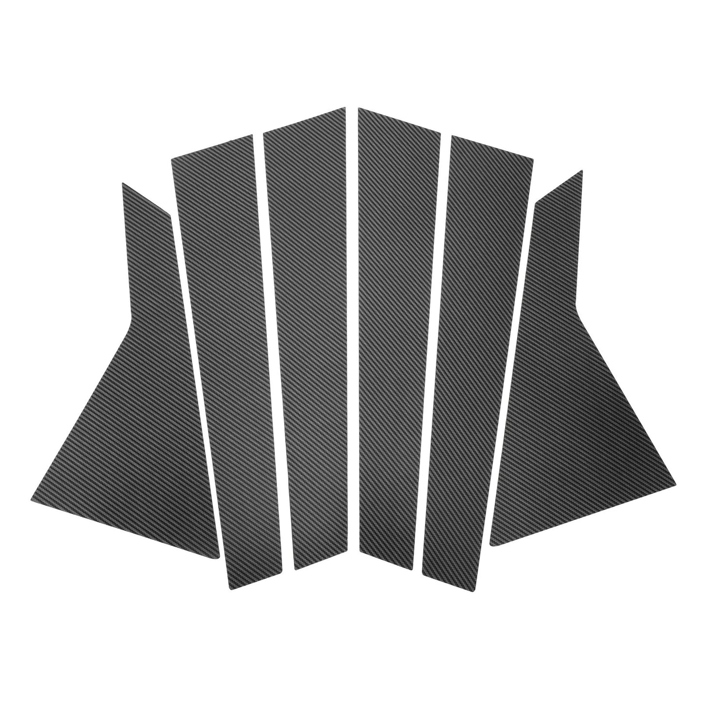 6 Pcs Door Pillar Window Trim for Hyundai Genesis (Carbon Fiber Pattern)