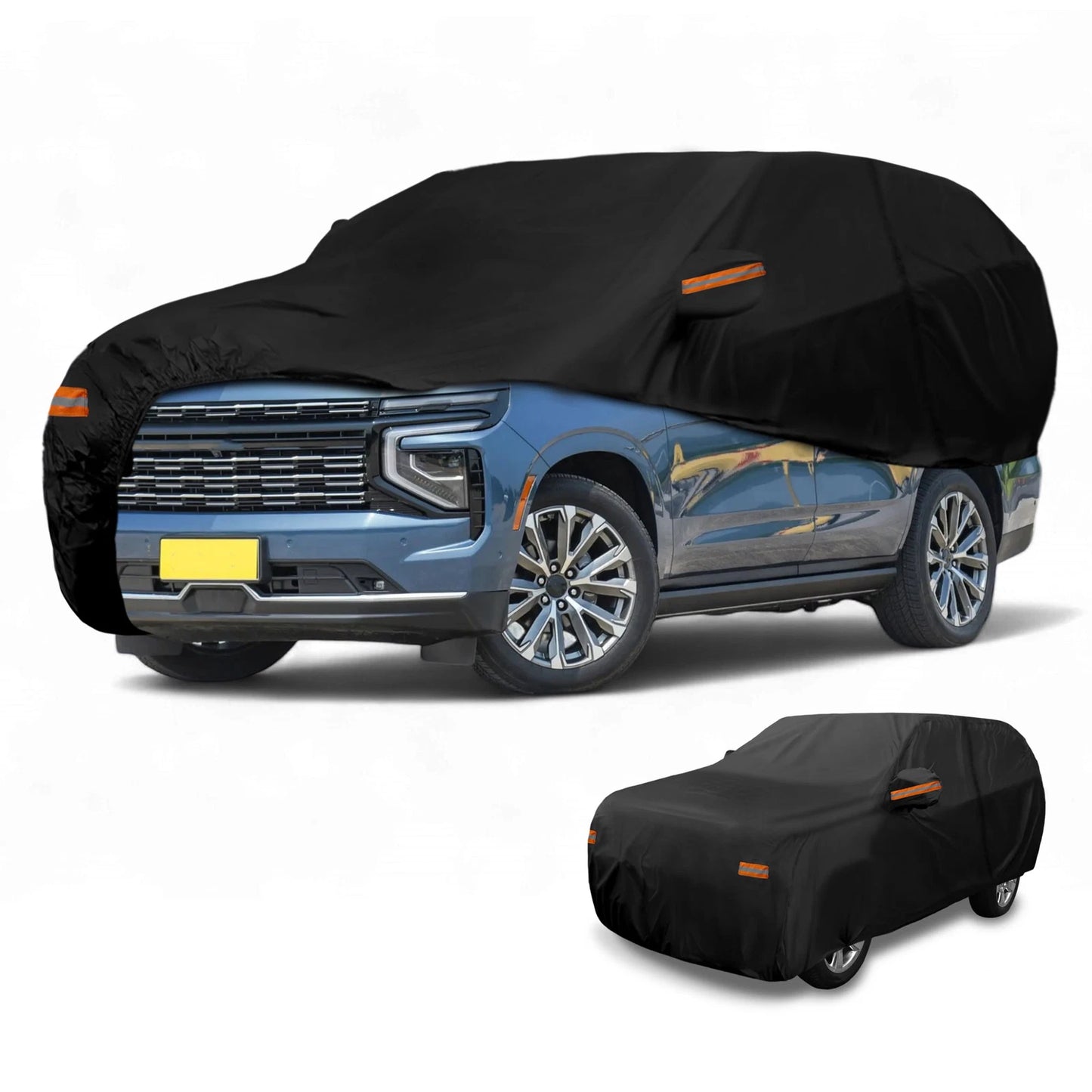 Waterproof Car Cover for Chevrolet Tahoe (190T-PU, Black, All Weather)