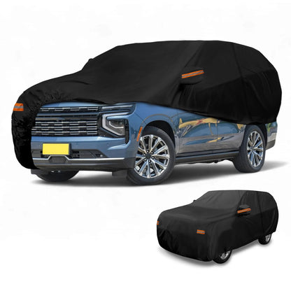 Waterproof Car Cover for Chevrolet Tahoe (190T-PU, Black, All Weather)