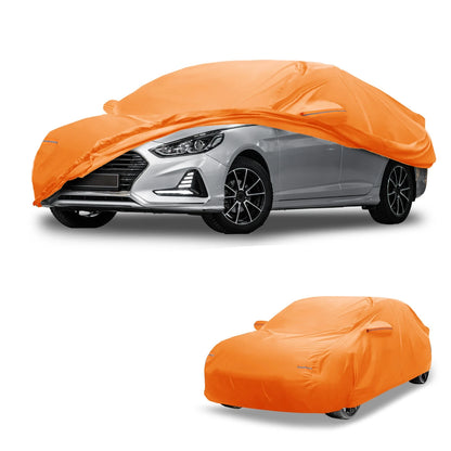 Waterproof Car Cover for Hyundai Sonata (All Weather, Orange, Zipper)