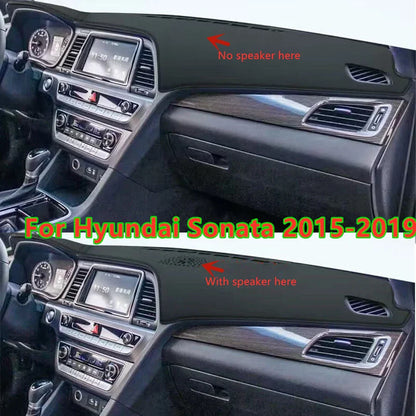 Dashboard Cover Dash Protector Leather Pad for Hyundai Sonata (2015–2019)