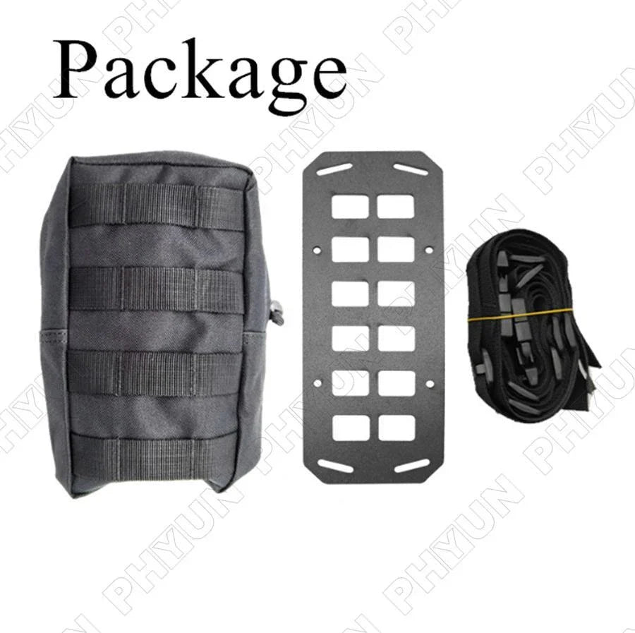 MOLLE Panel Organizer Storage Bag for Universal Black Tactical Car Seat Back
