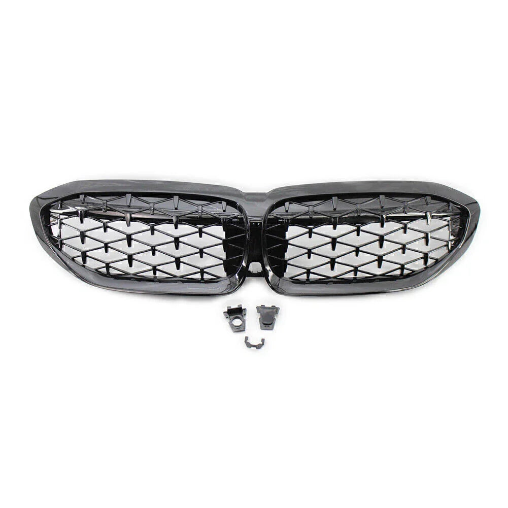 Front Bumper Upper Mesh Grille for BMW 3 Series G20 (2019-2022) Glossy Black