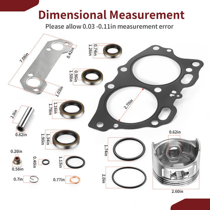 Piston Ring Rebuild Kit for EZGO Golf Cart (1996–2008)