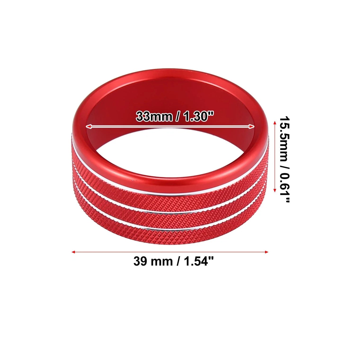 Headlight Switch Button Knob Trim Cover for Dodge Ram 2018-2021 Red