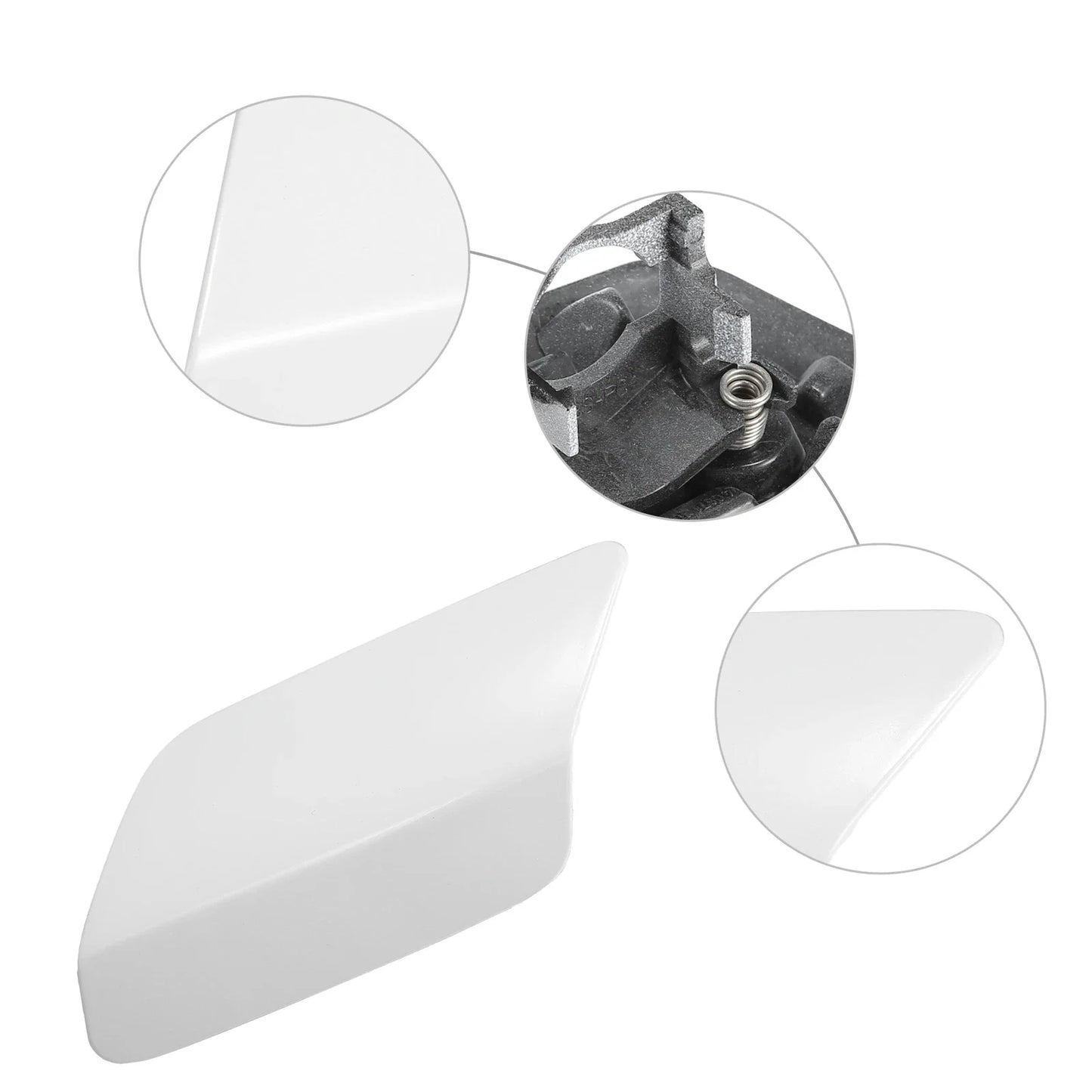 Front Left Bumper Headlight Washer Nozzle Cover Cap for BMW E92 E93 White