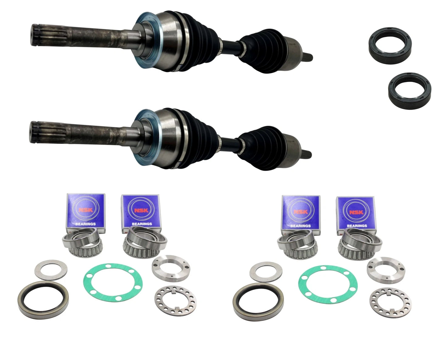 CV Joint Axle Drive Shafts + Front Wheel Bearings for Isuzu D-Max (2012–2020)