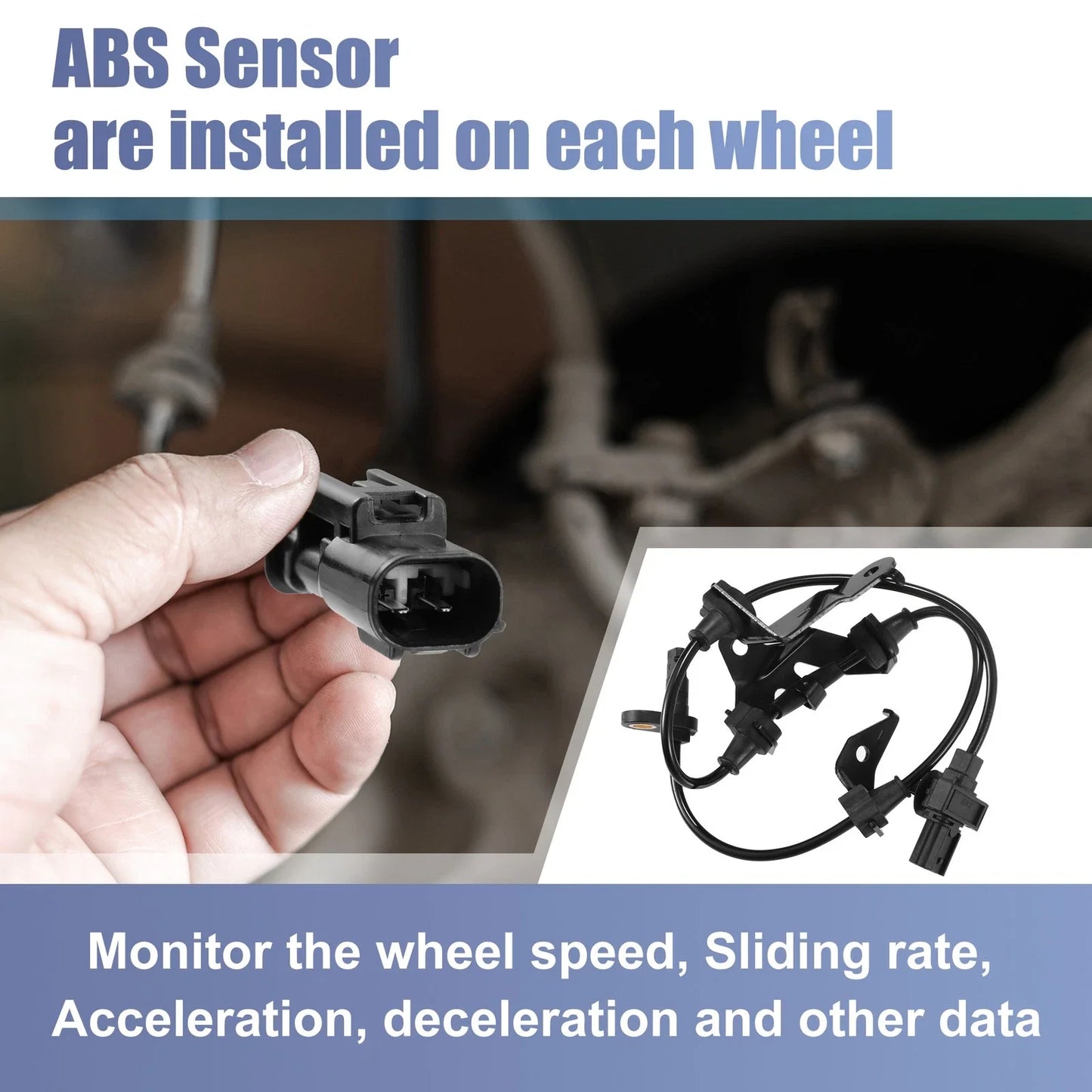 4 x ABS Sensors for Honda Accord (2008-2012) Front & Rear Left Right