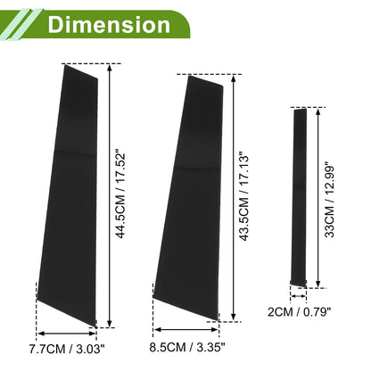 6 Pcs Door Pillar Window Trim for BMW 3-Series (2013 - 2018) Black