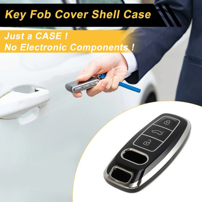 Smart Key Case for Audi A1 (2010–2023) - TPU Silicone, 3 Buttons
