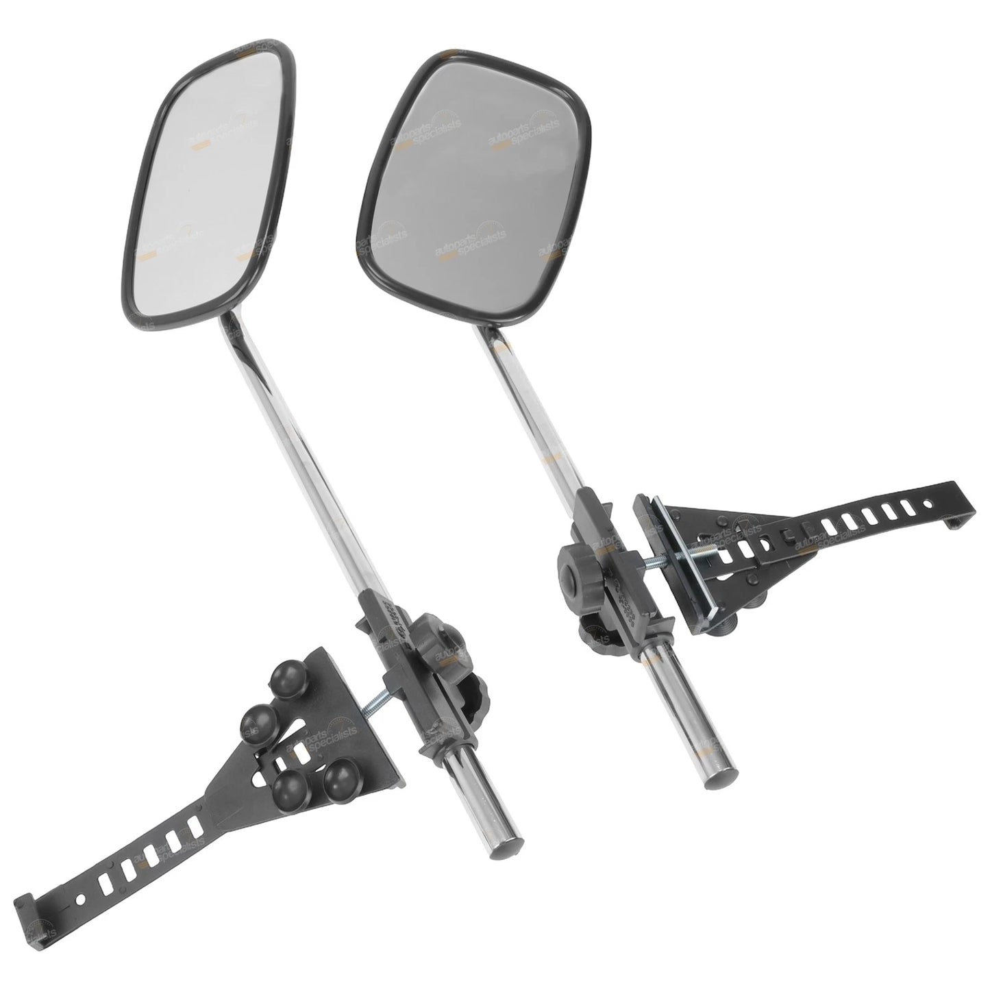 2X Towing Mirrors for Adjustable Mounts - Clear Vision Set