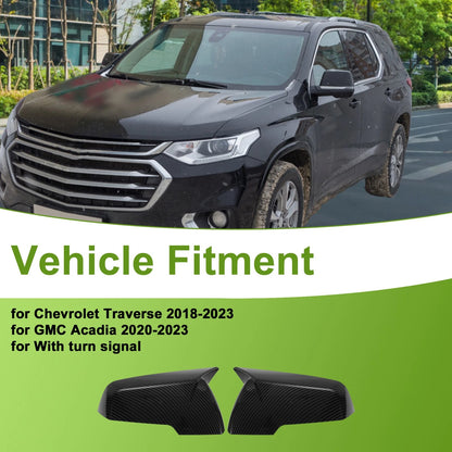 Pair of Side Mirror Cover Caps for Chevrolet Traverse (2018–2023)