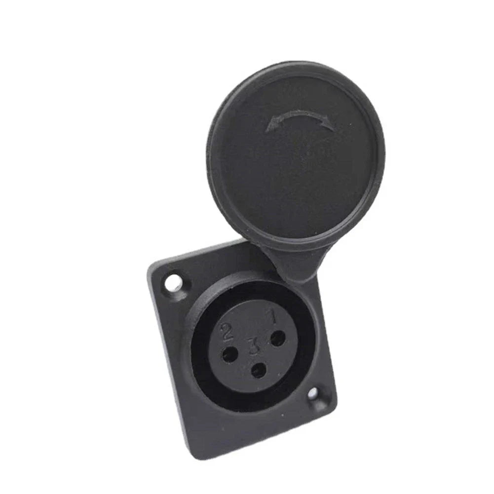ABS Plastic Shell XLR 3-pin Socket Charging Port for Auto Make Model