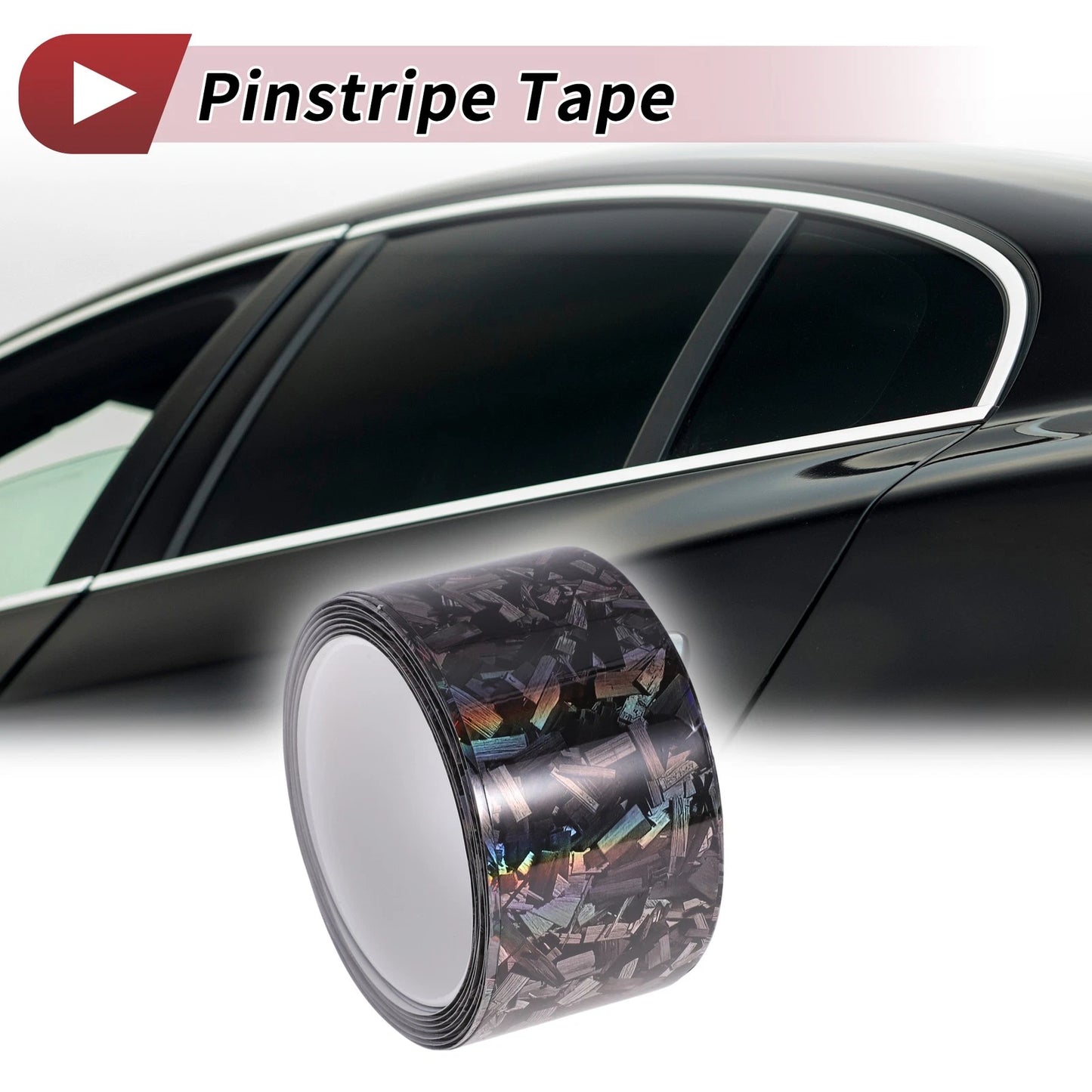 Pinstripe Tape 50mm x 8.5m for Car Motorcycle Boat Laser Silver Tone
