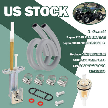 Fuel Valve Petcock Kit for Kawasaki Bayou 220 (1988–2002)